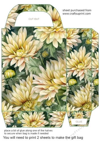 Chrysanthemums gift bag 3
