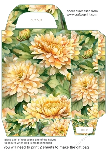 Chrysanthemums gift bag 4