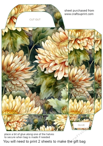 Chrysanthemums gift bag 5