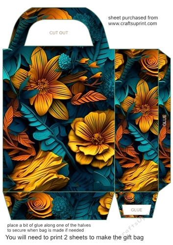 3d effect floral gift bag 2