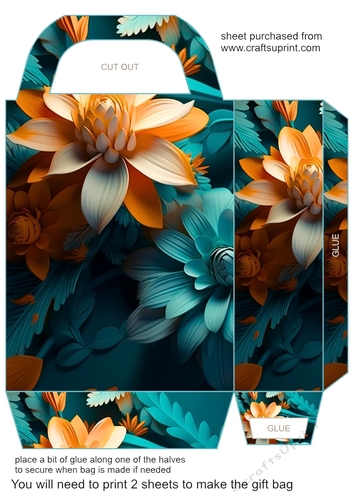3d effect floral gift bag 5
