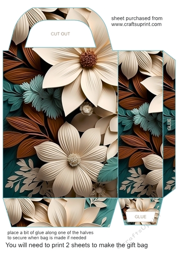 3d effect floral gift bag 6