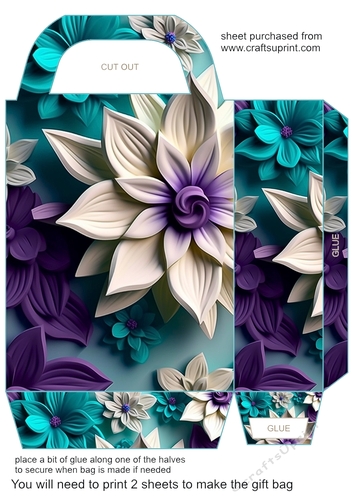 3d effect floral gift bag 7