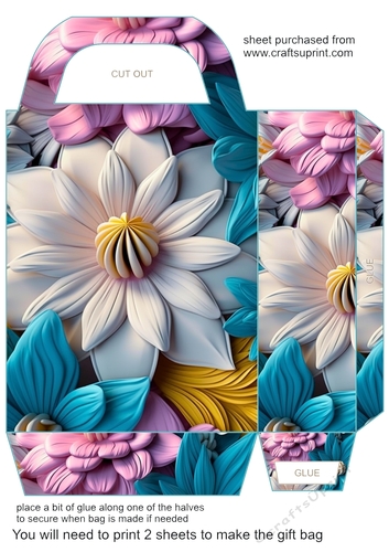 3d effect floral gift bag 8