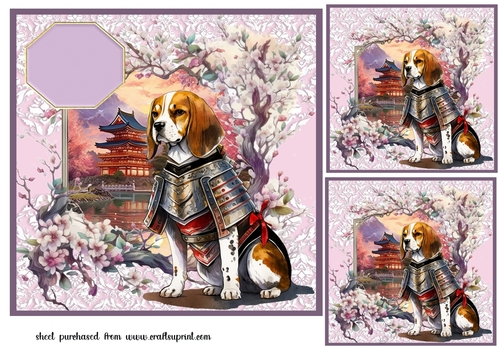 3 Samurai pup card front/toppers1