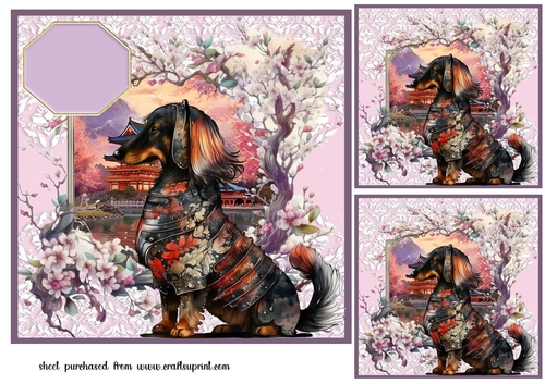 3 Samurai pup card front/toppers 4