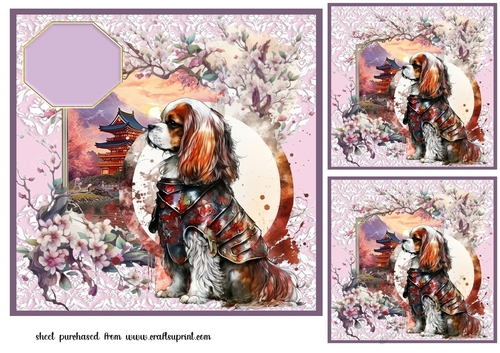 3 Samurai pup card front/toppers 6
