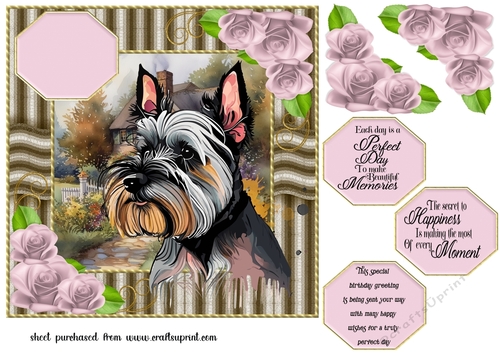 Scottie dog card front 3