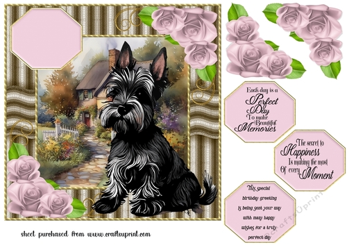 Scottie dog card front 4