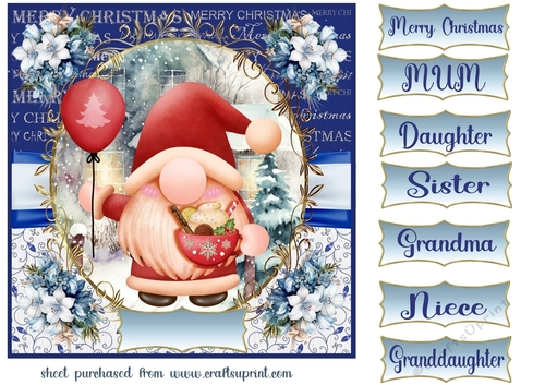 Christmas gnome card front 2