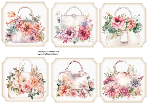 6 Floral handbag toppers 1