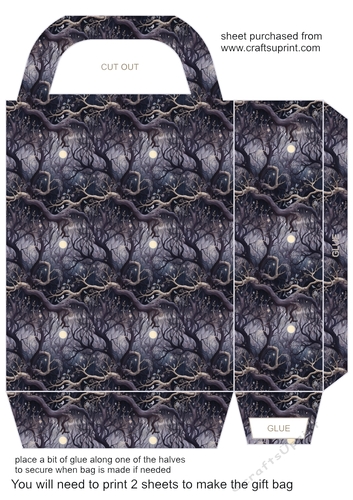 Purple night garden gift bag 3