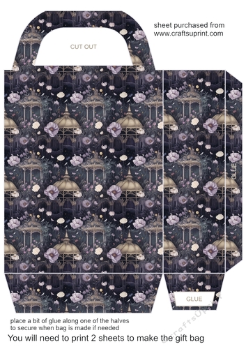 Purple night garden gift bag 4