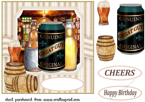 Great Guy beer themed card front