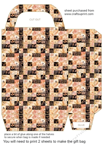Pink and gold floral gift bag 7