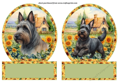 2 Sunflower Scottie toppers 2