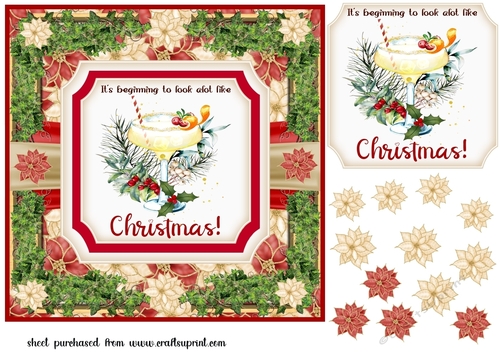 Christmas cocktails card front 1