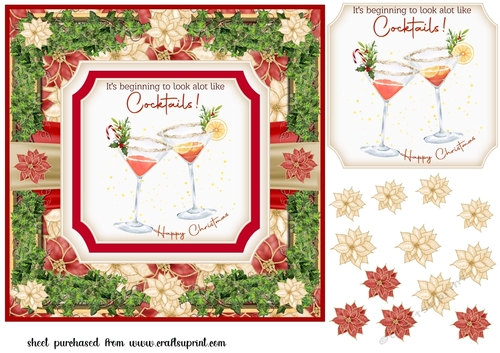 Christmas cocktails card front 6