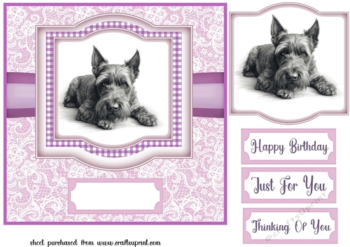 Lilac Scottie card front 6