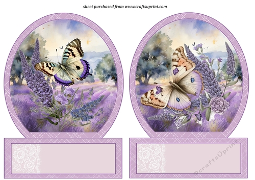 2 Lavender butterfly toppers 1