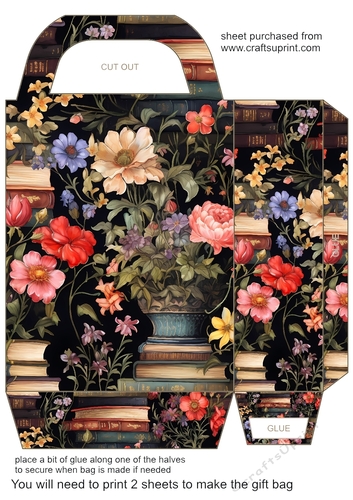 Floral books gift bag 1