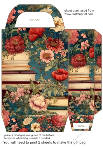 Floral books gift bag 2