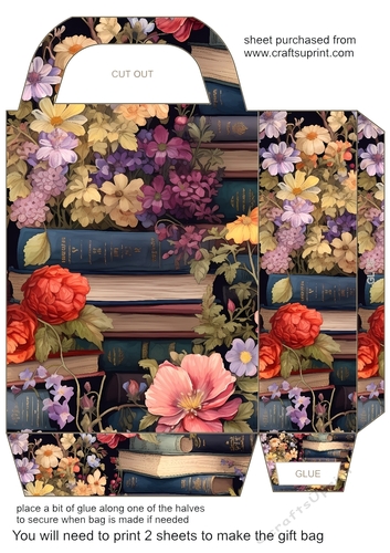 Floral books gift bag 3