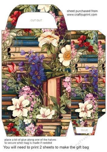 Floral books gift bag 4