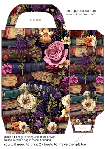 Floral books gift bag 5
