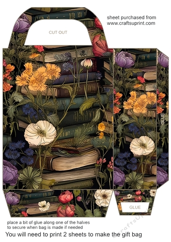 Floral books gift bag 6