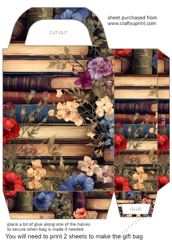 Floral books gift bag 7