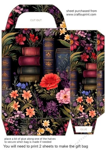 Floral books gift bag 8