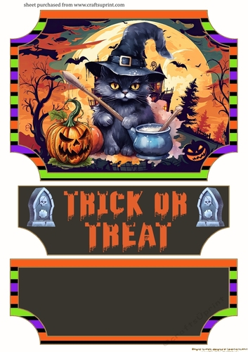 Halloween cat easel topper and stopper(no base) 1