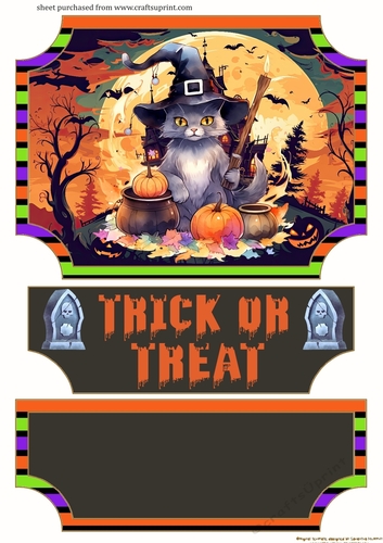 Halloween cat easel topper and stopper(no base) 4