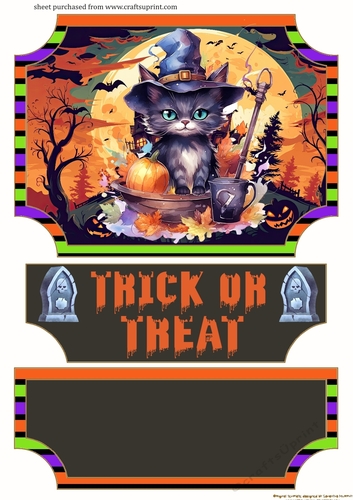 Halloween cat easel topper and stopper(no base) 5