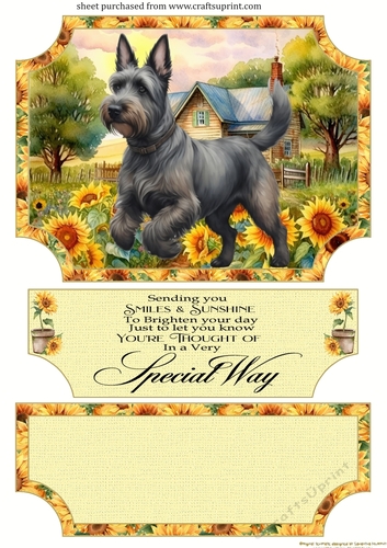 Sunflower Scottie easel topper and layered stopper(no base) 2