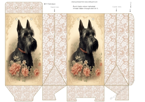 Floral Scottie pinch bag 1