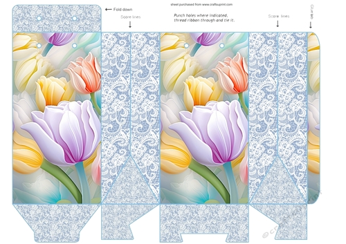 Tulips and lace pinch bag 3