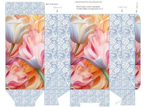 Tulips and lace pinch bag 4