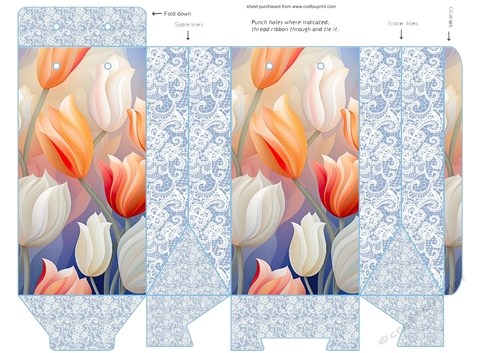 Tulips and lace pinch bag 8