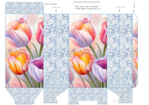 Tulips and lace pinch bag 9