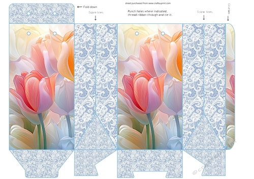Tulips and lace pinch bag 11
