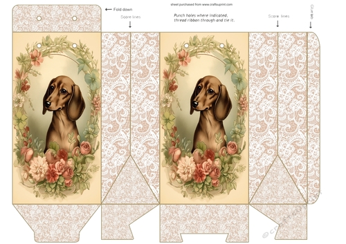 Floral Dachshund pinch bag 9