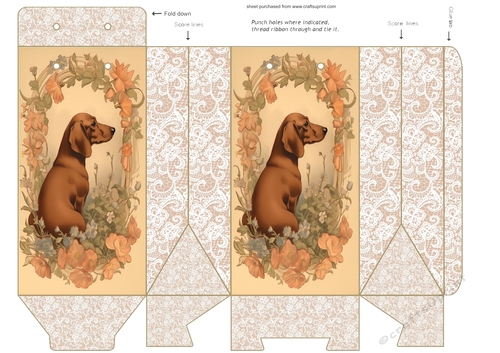 Floral Dachshund pinch bag 10