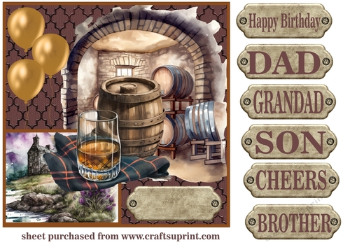 Multi sentiment Whisky card front 3