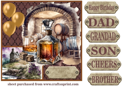 Multi sentiment Whisky card front 4