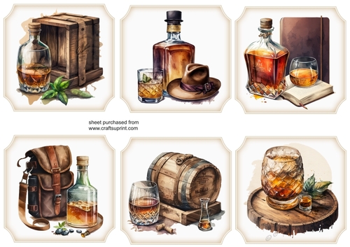 6 Scottish whisky themed toppers 2