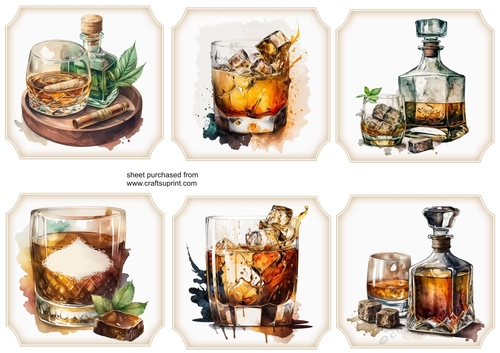 6 Scottish whisky themed toppers 5