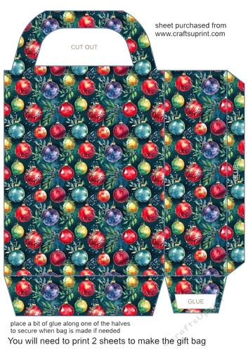 Christmas baubles gift bag 11