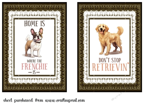 2 Dog quote toppers (7x5 aprox)1